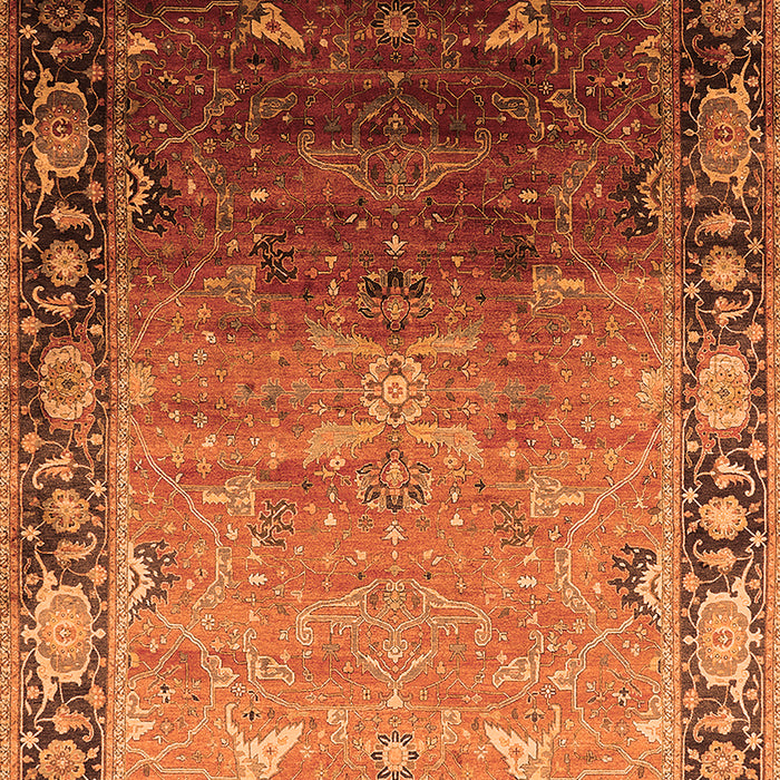 Machine Washable Oriental Orange Industrial Area Rugs, wshurb2103org