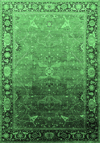 Oriental Emerald Green Industrial Rug, urb2103emgrn