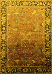 Oriental Yellow Industrial Rug, urb2103yw