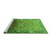 Sideview of Machine Washable Oriental Green Industrial Area Rugs, wshurb2103grn