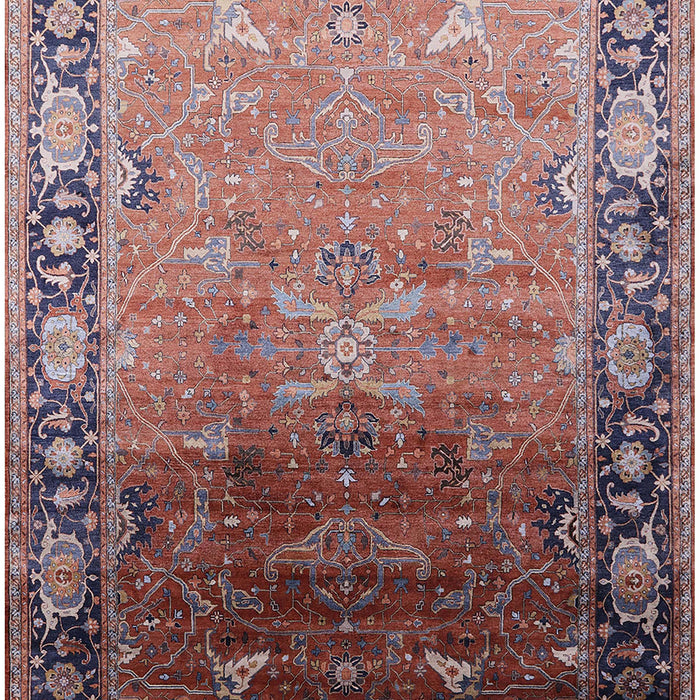 Machine Washable Industrial Modern Khaki Rose Pink Rug, wshurb2103