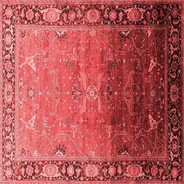 Machine Washable Oriental Red Industrial Rug, wshurb2103red
