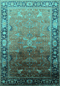 Oriental Turquoise Industrial Rug, urb2103turq