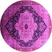 Round Oriental Pink Industrial Rug, urb2104pnk