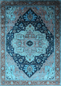 Oriental Light Blue Industrial Rug, urb2104lblu