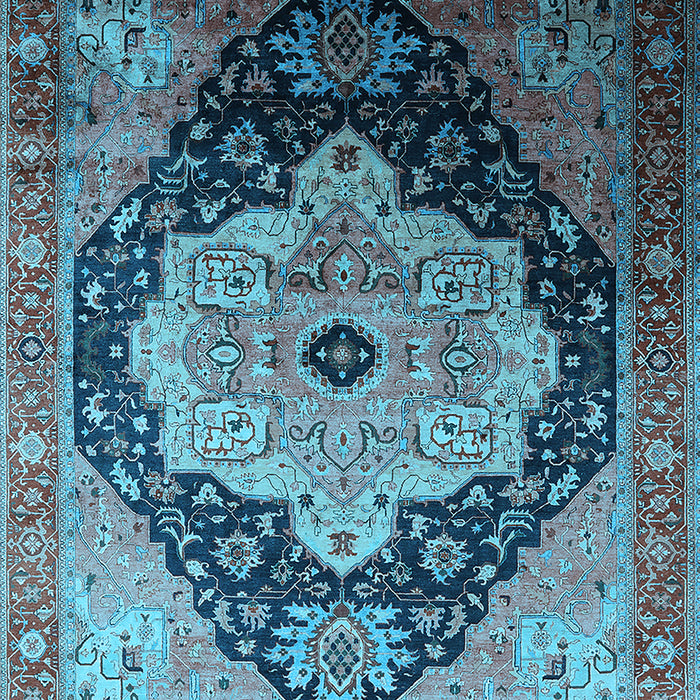 Oriental Light Blue Industrial Rug, urb2104lblu