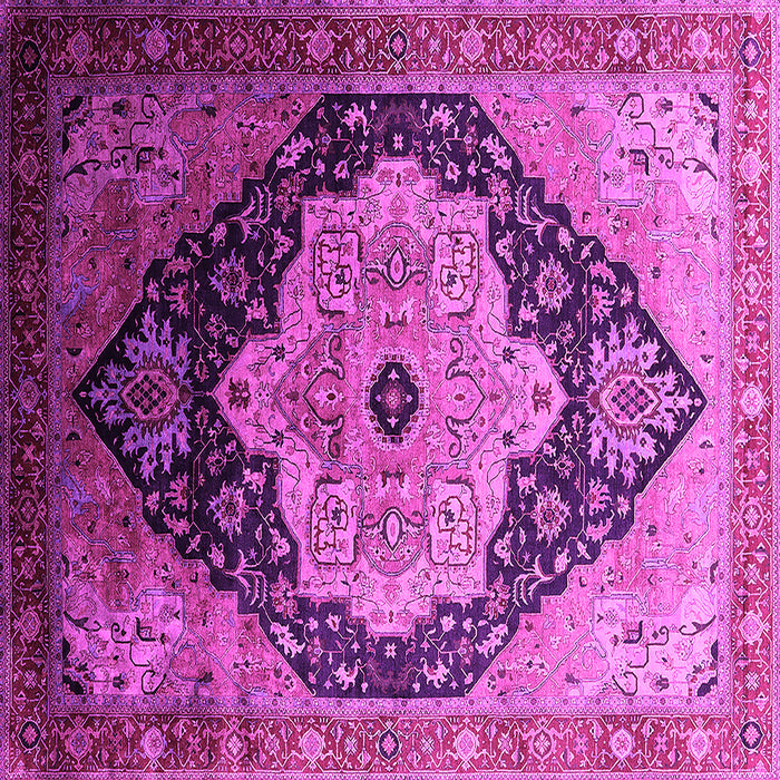 Square Oriental Pink Industrial Rug, urb2104pnk