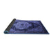 Sideview of Oriental Blue Industrial Rug, urb2104blu