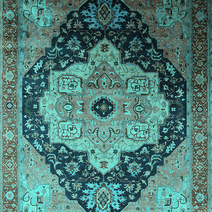 Oriental Turquoise Industrial Rug, urb2104turq