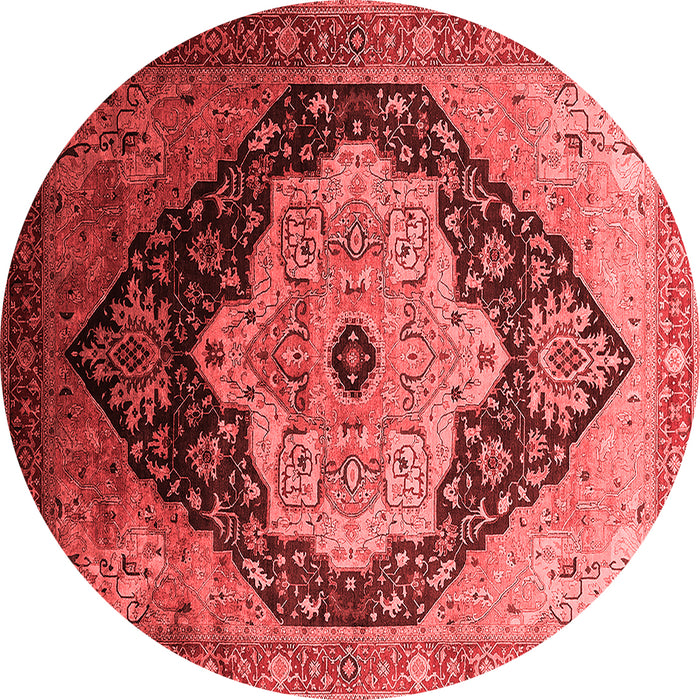 Machine Washable Oriental Red Industrial Rug, wshurb2104red
