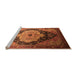 Sideview of Machine Washable Oriental Orange Industrial Area Rugs, wshurb2104org