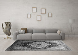 Machine Washable Oriental Gray Industrial Rug in a Living Room,, wshurb2104gry