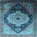 Square Oriental Light Blue Industrial Rug, urb2104lblu