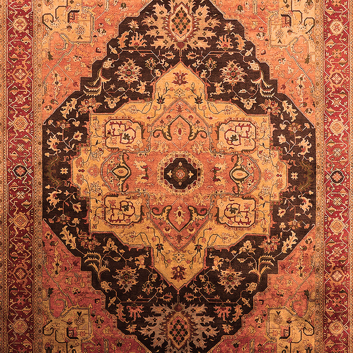 Machine Washable Oriental Orange Industrial Area Rugs, wshurb2104org