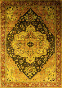 Oriental Yellow Industrial Rug, urb2104yw