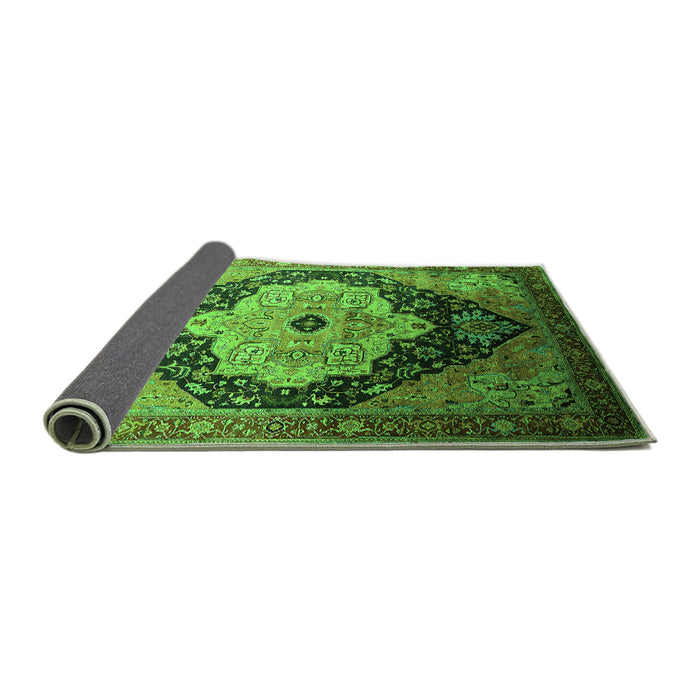 Sideview of Oriental Green Industrial Rug, urb2104grn