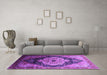 Machine Washable Oriental Purple Industrial Area Rugs in a Living Room, wshurb2104pur