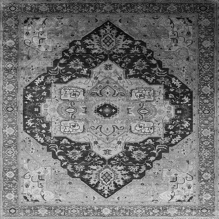 Square Oriental Gray Industrial Rug, urb2104gry