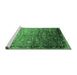 Sideview of Machine Washable Oriental Emerald Green Industrial Area Rugs, wshurb2105emgrn