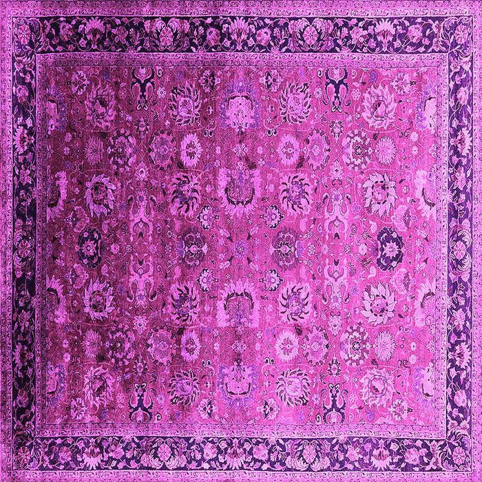 Square Oriental Pink Industrial Rug, urb2105pnk