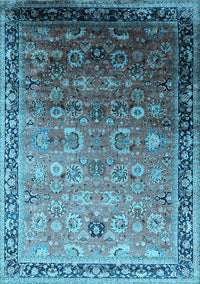 Oriental Light Blue Industrial Rug, urb2105lblu