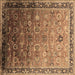 Square Oriental Brown Industrial Rug, urb2105brn