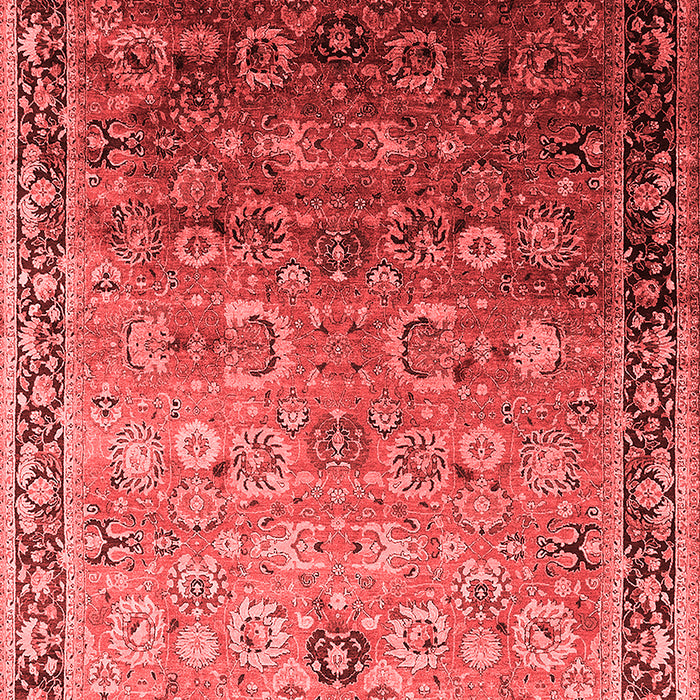 Machine Washable Oriental Red Industrial Rug, wshurb2105red