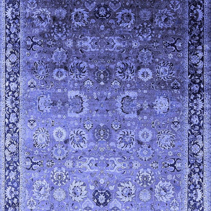 Machine Washable Oriental Blue Industrial Rug, wshurb2105blu