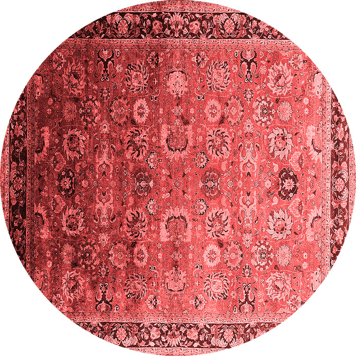 Machine Washable Oriental Red Industrial Rug, wshurb2105red