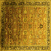 Square Oriental Yellow Industrial Rug, urb2105yw