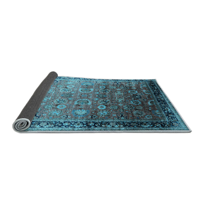 Sideview of Oriental Light Blue Industrial Rug, urb2105lblu