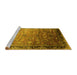 Sideview of Machine Washable Oriental Yellow Industrial Rug, wshurb2105yw