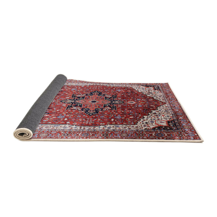 Sideview of Mid-Century Modern Silver Pink Oriental Rug, urb2106