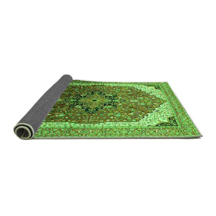 Sideview of Oriental Green Industrial Rug, urb2106grn