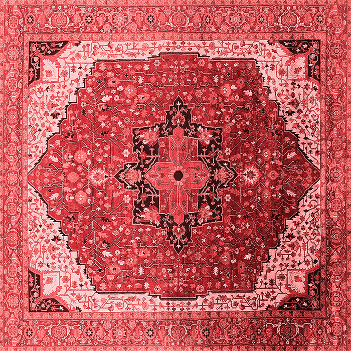 Machine Washable Oriental Red Industrial Rug, wshurb2106red
