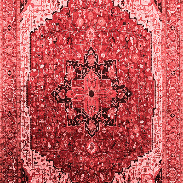 Machine Washable Oriental Red Industrial Rug, wshurb2106red
