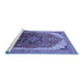 Sideview of Machine Washable Oriental Blue Industrial Rug, wshurb2106blu