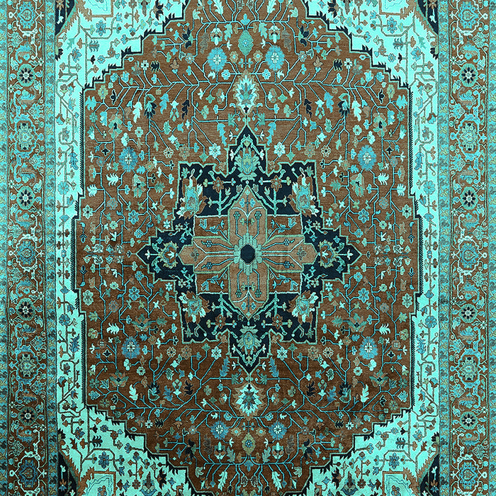 Oriental Turquoise Industrial Rug, urb2106turq