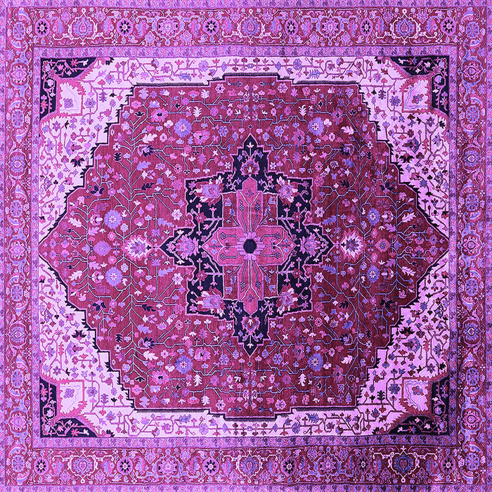 Square Oriental Purple Industrial Rug, urb2106pur
