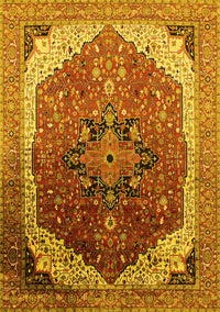 Oriental Yellow Industrial Rug, urb2106yw