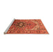 Sideview of Machine Washable Oriental Orange Industrial Area Rugs, wshurb2107org