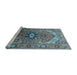 Sideview of Machine Washable Oriental Light Blue Industrial Rug, wshurb2107lblu