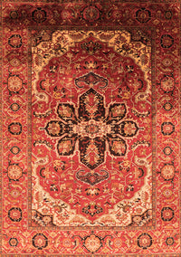 Oriental Orange Industrial Rug, urb2107org