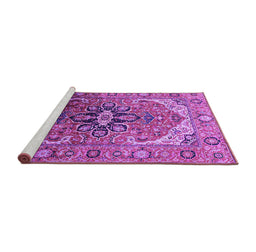 Sideview of Machine Washable Oriental Purple Industrial Area Rugs, wshurb2107pur