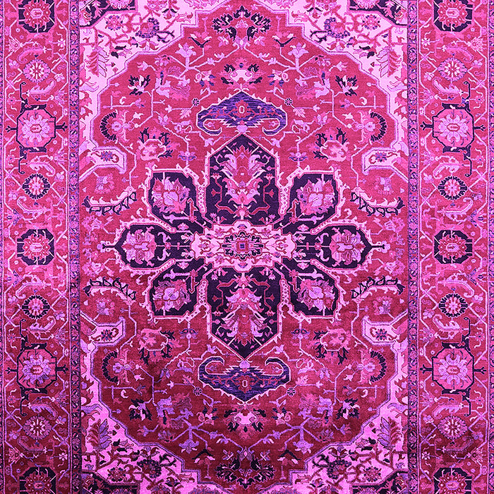 Machine Washable Oriental Pink Industrial Rug, wshurb2107pnk