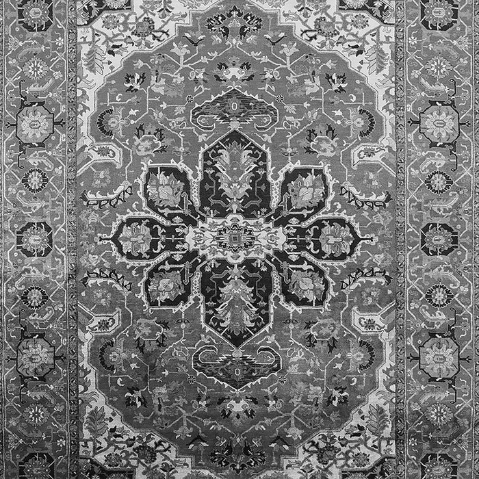 Machine Washable Oriental Gray Industrial Rug, wshurb2107gry