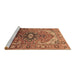 Sideview of Machine Washable Oriental Brown Industrial Rug, wshurb2107brn