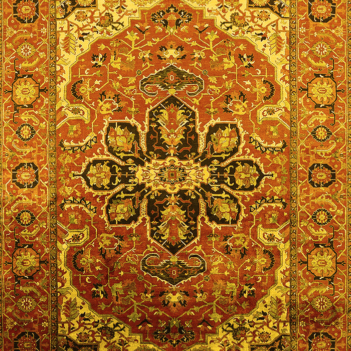 Oriental Yellow Industrial Rug, urb2107yw
