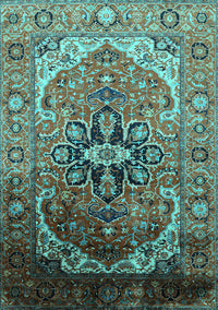 Oriental Turquoise Industrial Rug, urb2107turq