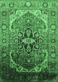 Oriental Emerald Green Industrial Rug, urb2107emgrn